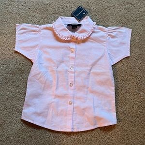 🏷 NWT! LANDS’ END Girls Light Pink Blouse - 3T